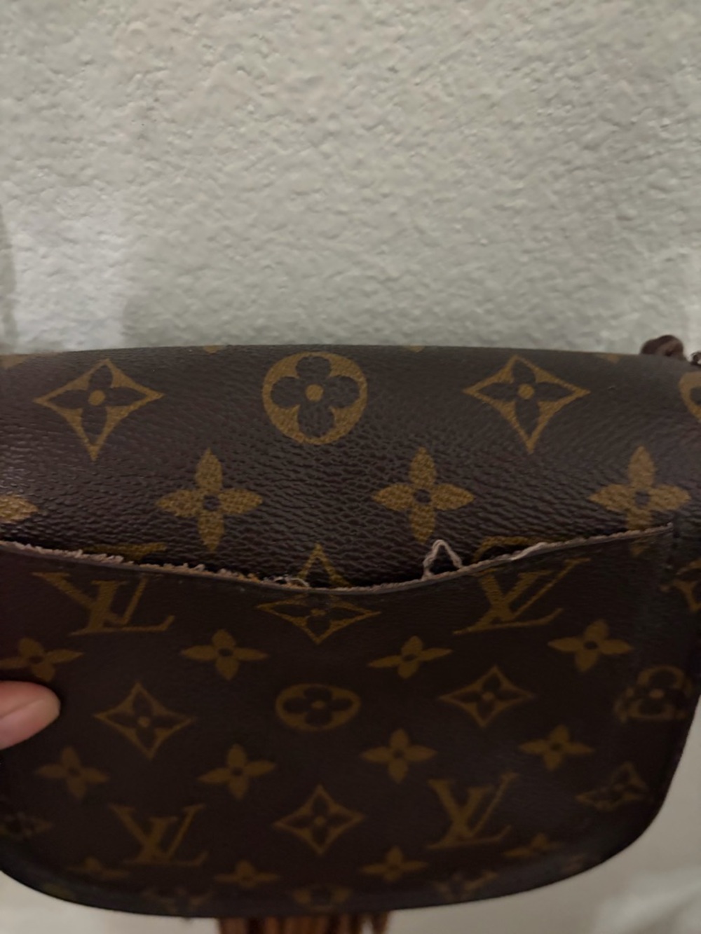 Louis Vuitton Brown Monogram Fringe Crossbody with Leather Trim Vintage Boho - Picture 4 of 10